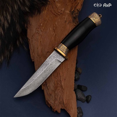  Нож Лиса с сюжетом Лисья хитрость, комбинированные ножны, Артикул: 38646 - Компания «АиР»