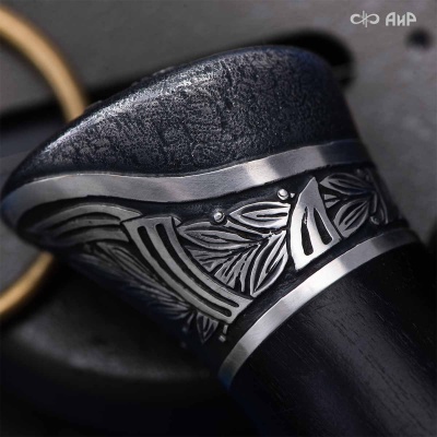 Нож Финка-2 Авиатор с серебром, дамасская сталь ZDI-1016, комбинированные ножны, Артикул: 39251 - Компания «АиР»