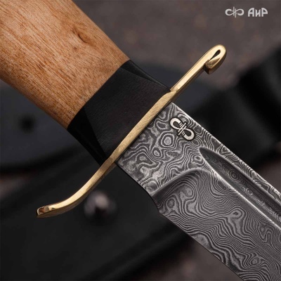 Финка-2 Вача (карельская береза) дамасская сталь ZDI-1016  - Компания «АиР»