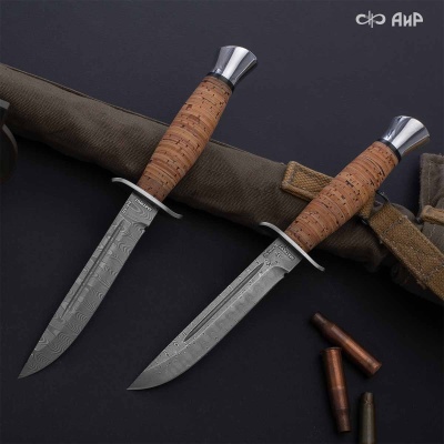 Финка-2 (береста) дамасская сталь ZDI-1016  - Компания «АиР»