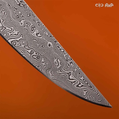 Нож Финка-5, стабилизированная карельская береза фиолетовая, стабилизированный граб, авторские ножны, Артикул: 38883 - Компания «АиР»