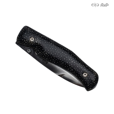 Нож складной Хаски, Цитадель (CITADEL), кожа ската черная полированная, кованый клинок - Компания «АиР»