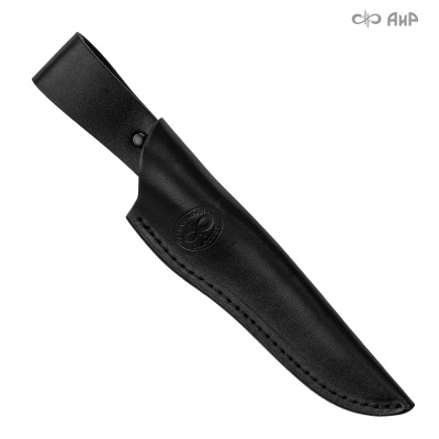 Ножны кожаные для ножа Эш (черные) - Компания «АиР»