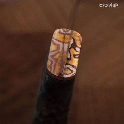 Набор Поварской-3 (стабилизированная карельская береза зеленая, мокуме гане 3 мм) - Компания «АиР»