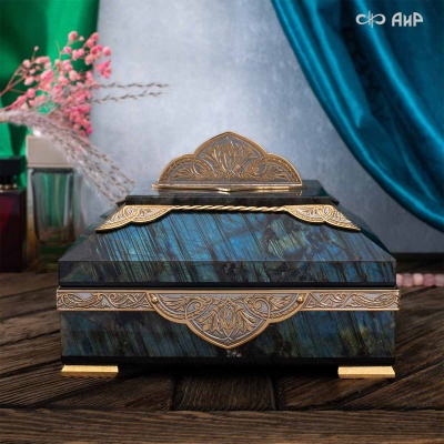 Шкатулка из лабрадорита Таинственная ночь, Артикул: 39158 - Компания «АиР»