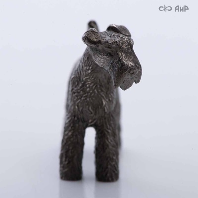 Сувенир Вельштерьер № 2 (литье, латунь, черный никель) - Компания «АиР»