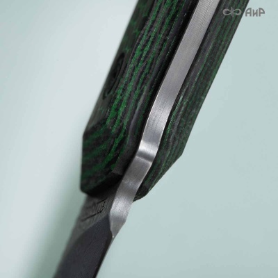 Стриж Т (карбон "зебра" зеленый) дамасская сталь ZDI-1016 - Компания «АиР»