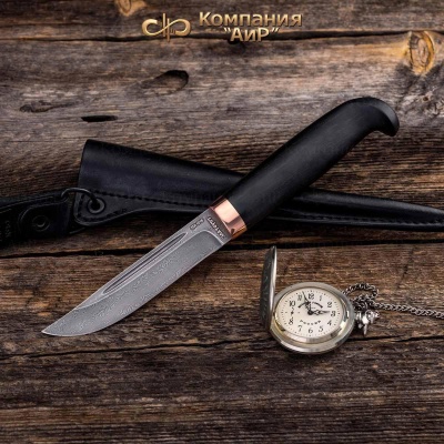 Финка Лаппи (макасар, медь) дамасская сталь ZDI-1016 - Компания «АиР»