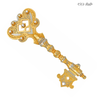 Ключ сувенирный с цирконами, Артикул: 1032 - Компания «АиР»