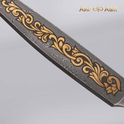 Скальпель сувенирный из дамасской стали ZDI-1016  - Компания «АиР»