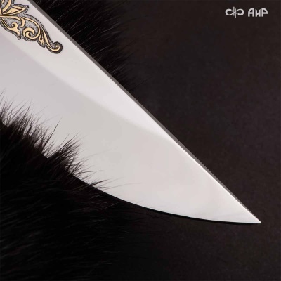  Нож Лиса с сюжетом Лисы на охоте, комбинированные ножны, Артикул: 38906 - Компания «АиР»