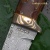 Лиса (композит с алюминием "луна" желтый, мокуме гане) дамасская сталь ZDI-1016, узор дикий  - Компания «АиР»