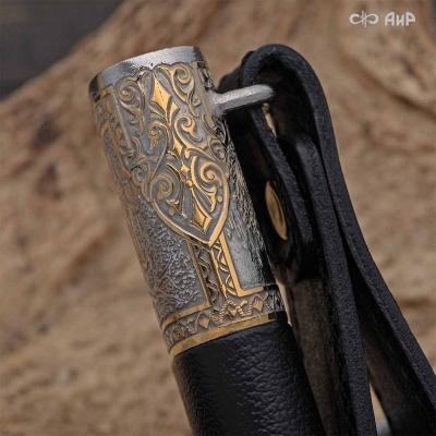 Нож Лиса с сюжетом Охота на оленя, комбинированные ножны, Артикул: 37890 - Компания «АиР»