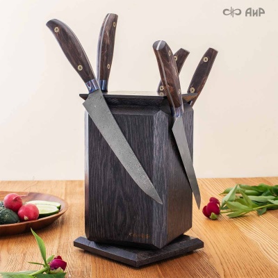 Магнитный держатель для ножей Вертушка (дуб) - Компания «АиР»