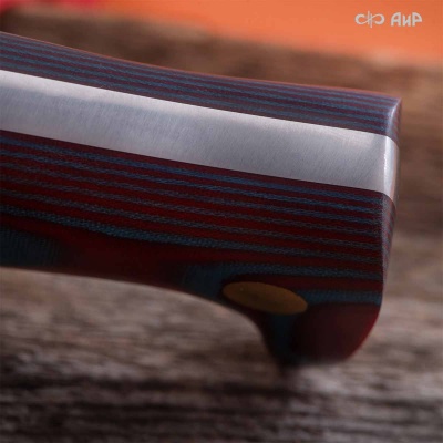 Уралмаш тесак (микарта красно-синяя, паракорд с темлячным узлом, кастомная заточка) - Компания «АиР»