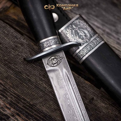  Нож Финка-2 НКВД с серебром, ZDI-1016, комбинированные ножны Артикул: 38039 - Компания «АиР»