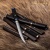 Нож Айкути, дамасская сталь ZDI-1016 (кожа ската черная, макасар, фути и касира ZlaTi, хабаки мокуме гане - Компания «АиР»