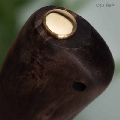 Лиса (стабилизированная карельская береза коричневая, клиновая срезка) дамасская сталь ZDI-1016  - Компания «АиР»