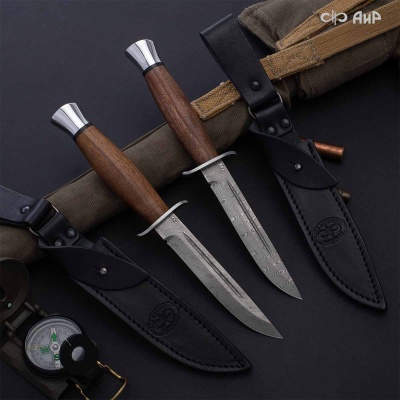 Финка-2 (орех) дамасская сталь ZDI-1016  - Компания «АиР»