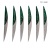 Набор стейковых ножей ЦМ (композит с алюминием зеленый) дамасская сталь ZDI-1016 - Компания «АиР»