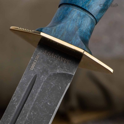 НР-43 Вишня (стабилизированная карельская береза лазурная, латунь, дол, stonewash) - Компания «АиР»