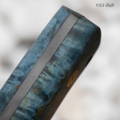 Стриж (стабилизированная карельская береза лазурная) дамасская сталь ZD-0803 - Компания «АиР»