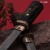 Нож Айкути, дамасская сталь ZDI-1016, композит с латунной микросеткой волны, желтый, мокуме гане - Компания «АиР»