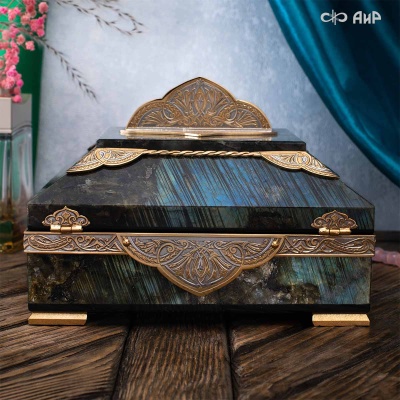 Шкатулка из лабрадорита Таинственная ночь, Артикул: 39158 - Компания «АиР»