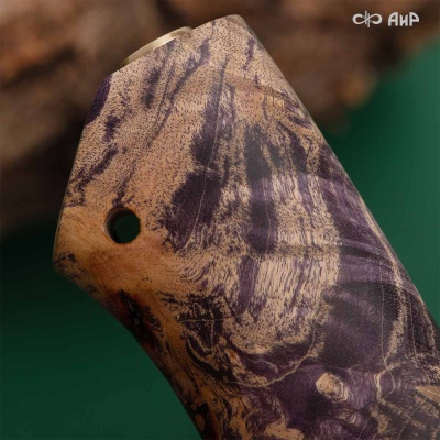 Селигер (стабилизированный кап клена фиолетовый) дамасская сталь ZDI-1016 - Компания «АиР»