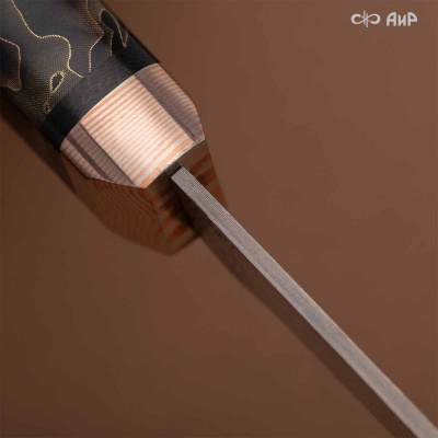 Набор Поварской-3 (композит с латунью и бронзой волны, мокуме гане) дамасская сталь ZDI-1016 - Компания «АиР»