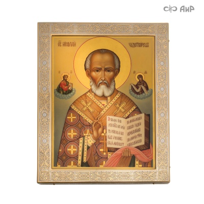 Икона в окладе Святитель Николай Чудотворец, Артикул: 37772 - Компания «АиР»