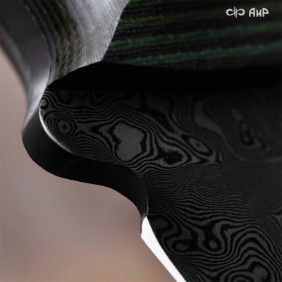 Стриж (G10 черно-зеленый, мозаичные пины) дамасская сталь ZD-0803 - Компания «АиР»