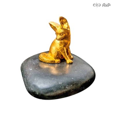  Сувенир "Лис-2 на камне", золото - Компания «АиР»