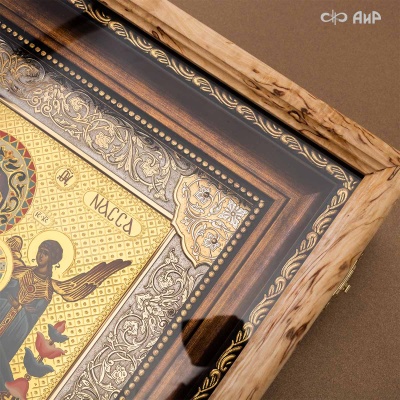 Икона Божией Матери Всецарица (Пантанасса) в окладе и киоте, Артикул: 39149 - Компания «АиР»