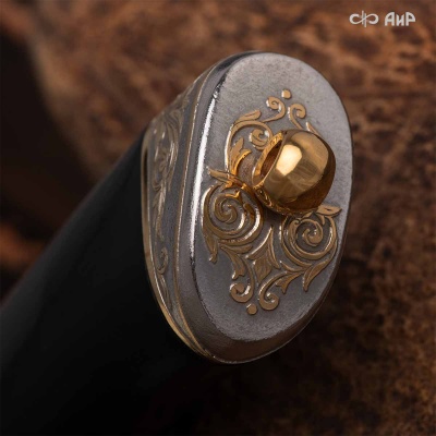 Нож Арсенальный люкс с сюжетом Лось в лесу, комбинированные ножны, Артикул: 39173 - Компания «АиР»