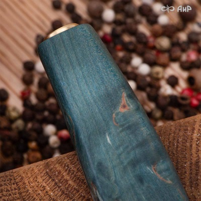 Набор Поварской-3 (стабилизированная карельская береза зеленая, мокуме гане 3 мм) - Компания «АиР»