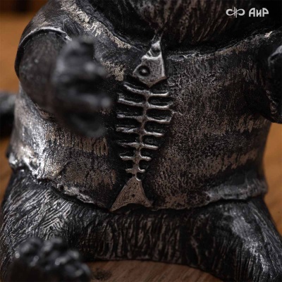 Композиция Пират Воробей с сигарой (ореховый кап, золото, серебро), дамасская сталь ZDI-1016 - Компания «АиР»