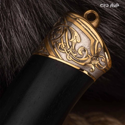 Нож Бекас с сюжетом Семейство лесных кабанов, комбинированные ножны, Артикул: 38938 - Компания «АиР»