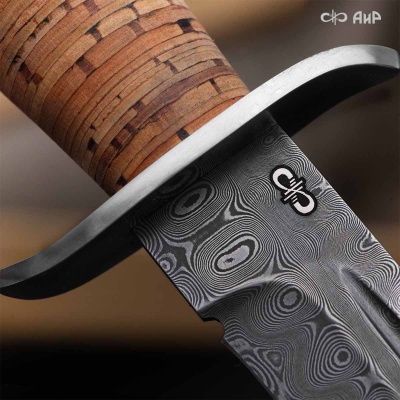Финка-2 (береста) дамасская сталь ZDI-1016  - Компания «АиР»