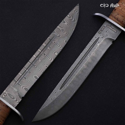 Финка-2 (береста) дамасская сталь ZDI-1016  - Компания «АиР»