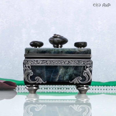 Шкатулка из лабрадорита Светлячки, Артикул: 39206 - Компания «АиР»